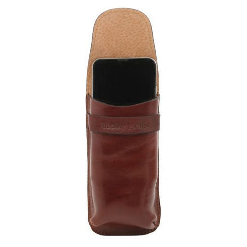 Exclusive leather eyeglasses/Smartphone holder Large size